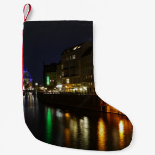 Petite Chaussette De Noël Berlin Allemagne Nuit Spree Deutschland Nacht