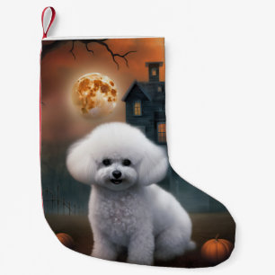 Petite Chaussette De Noël Bichon Frisé Halloween Épouvantable