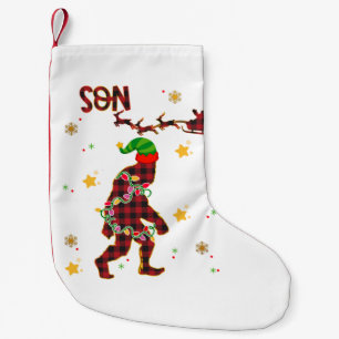 Petite Chaussette De Noël Bigfoot Sasquatch Famille du fils de Noël