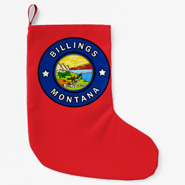 Petite Chaussette De Noël Billings Montana (Devant)