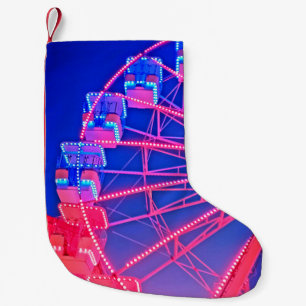Petite Chaussette De Noël Bleu et rose