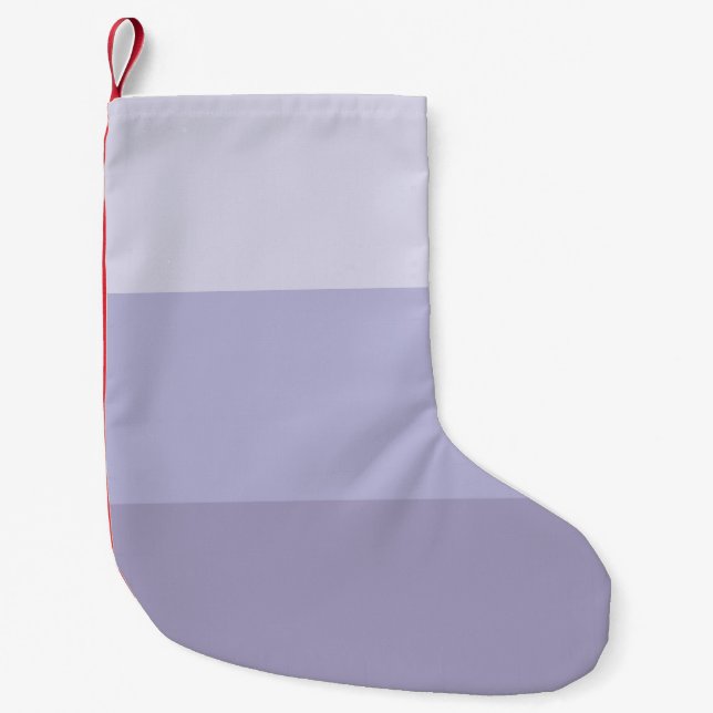 Petite Chaussette De Noël Bleu Ombre rayé (Devant)