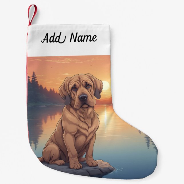 Petite Chaussette De Noël Bloodhound Dog (Devant)