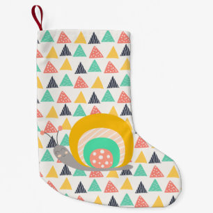 Petite Chaussette De Noël Bon escargot sur les triangles