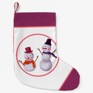Petite Chaussette De Noël Bonhomme de neige  