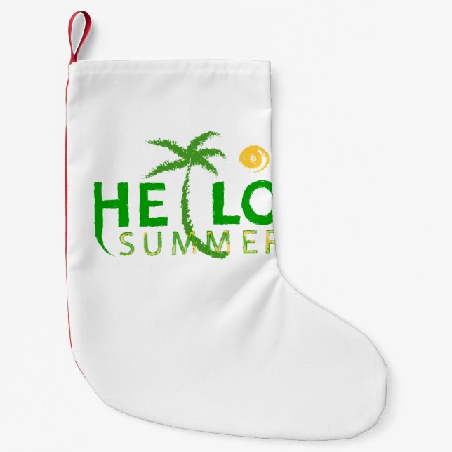 Petite Chaussette De Noël Bonjour été (Devant)