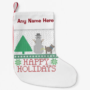 Petite Chaussette De Noël Bonnes fêtes Noël de pipi de bonhomme de neige d