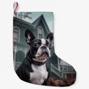 Petite Chaussette De Noël Boston Terrier Halloween effrayant
