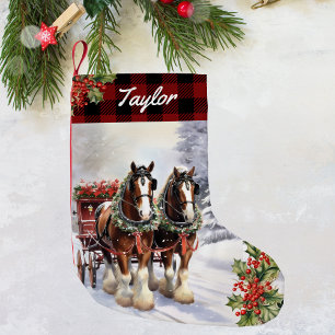 Petite Chaussette De Noël Bouchon de Noël personnalisé Clydesdale