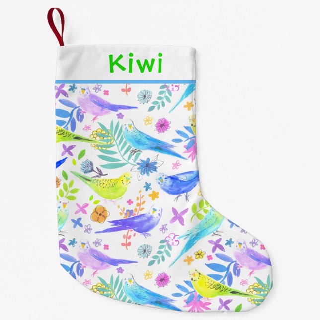 Petite Chaussette De Noël Bouteilles en Aquarelle Whimsical (Devant)