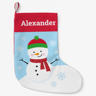 Petite Chaussette De Noël Boutique de Noël personnalisée Snowman pour enfant