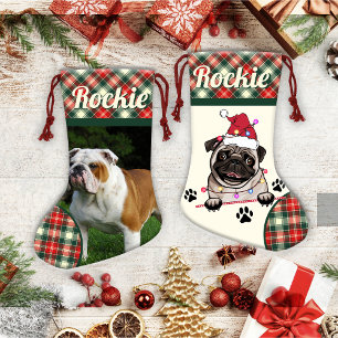 Petite Chaussette De Noël Britanniques Bull Dog Noël personnalisé