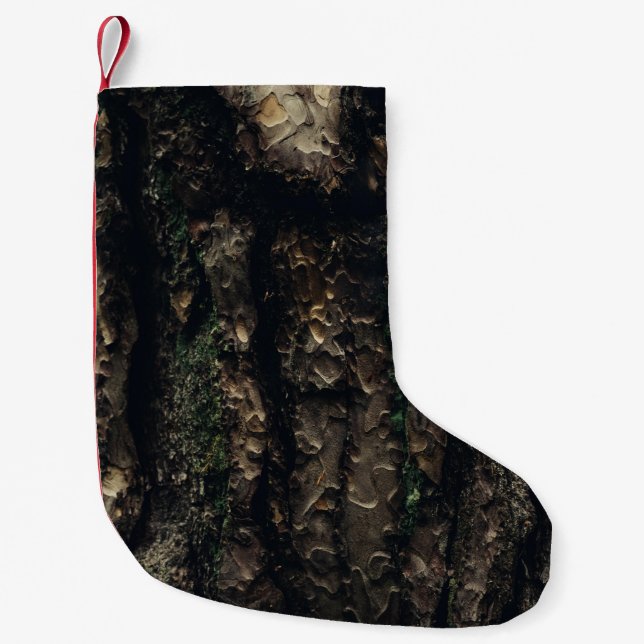 Petite Chaussette De Noël Brown and black tree trunk (Devant)