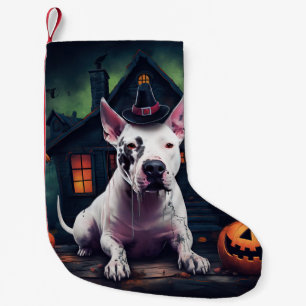 Petite Chaussette De Noël Bull Terrier Citrouilles Halloween Épouvantable