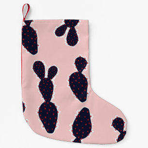 Petite Chaussette De Noël Cactus mignon douce humeur et ton motif,