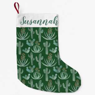 Petite Chaussette De Noël Cactus Succulents Motif du Saguaro