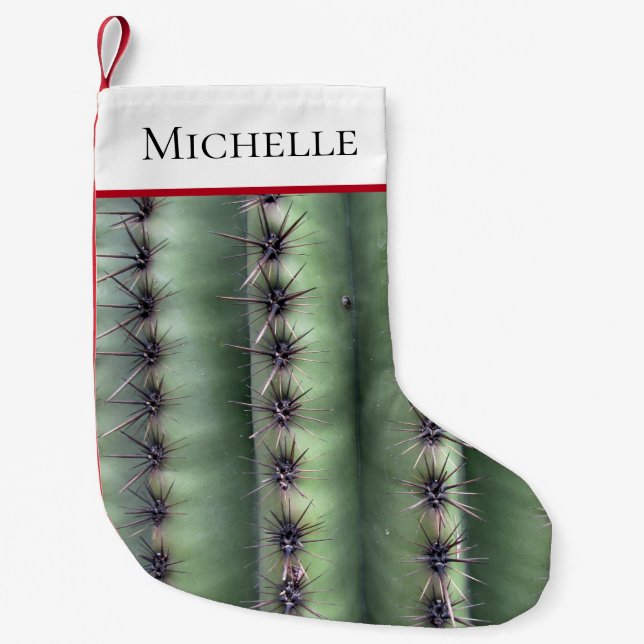 Petite Chaussette De Noël Cactus vert du désert (Devant)