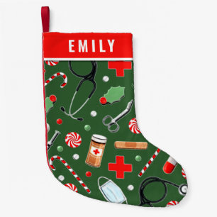 Petite Chaussette De Noël Cadeau de Noël d'infirmière personnalisé