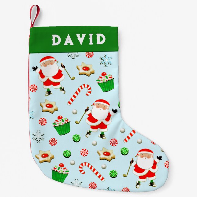 Petite Chaussette De Noël Cadeau de vacances Golf (Devant)