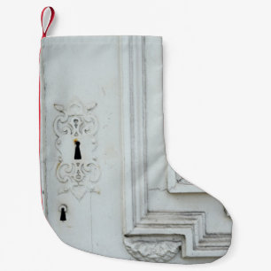 Petite Chaussette De Noël Cadre en bois blanc