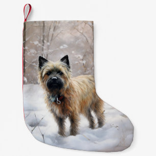 Petite Chaussette De Noël Cairn Terrier Qu'il neige Noël