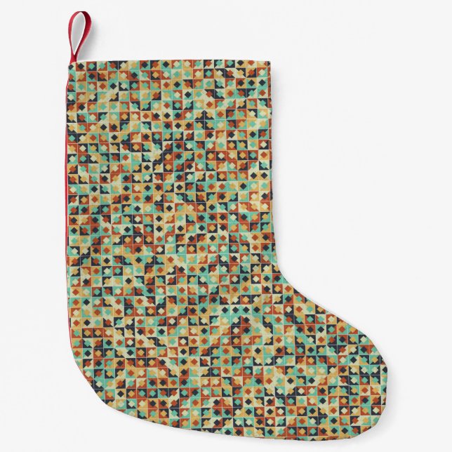 Petite Chaussette De Noël calcul génératif du Motif géométrique Abstrait (Devant)