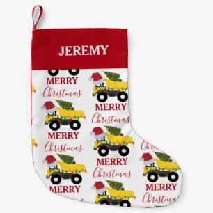 Petite Chaussette De Noël Camions de construction de camions de Noël sur mes
