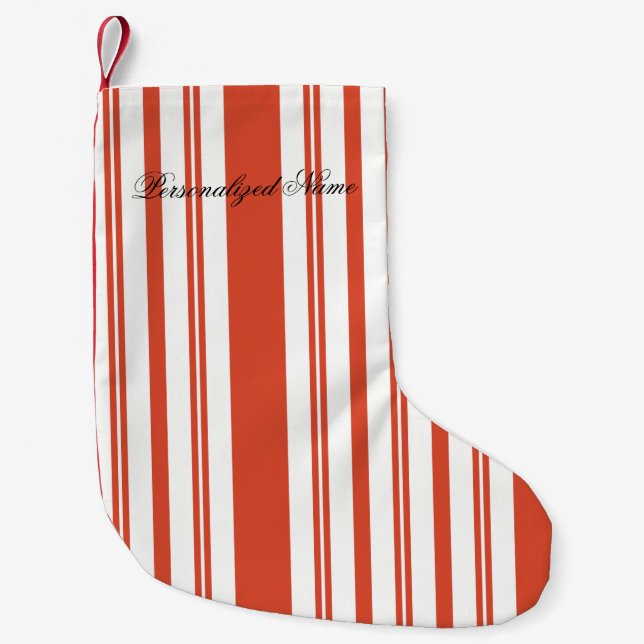Petite Chaussette De Noël Candy Cane Chorus-Stripe-Verticle (Devant)