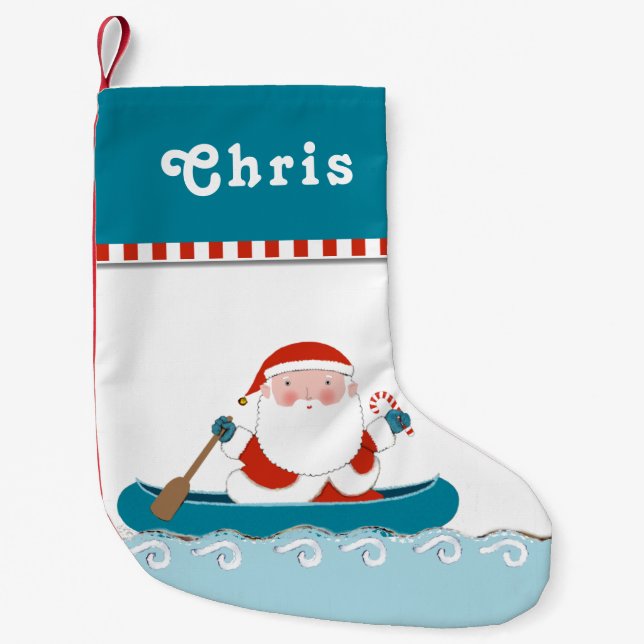 Petite Chaussette De Noël Canot de camping (Devant)