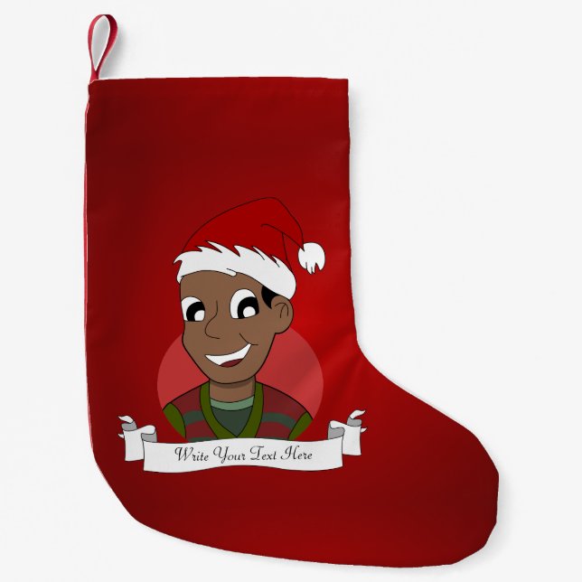 Petite Chaussette De Noël Caricature de Noël (Devant)