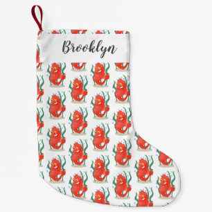 Petite Chaussette De Noël Caricature d'hippocampe pygmée