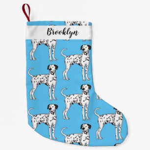 Petite Chaussette De Noël Caricature pour chien dalmate