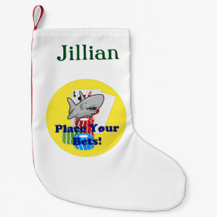 Petite Chaussette De Noël Carnet de jeu de requin amusant avec des jetons de
