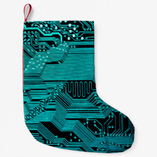Petite Chaussette De Noël Carte de circuit. Matériel informatique électroniq