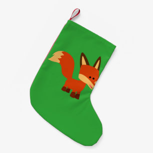 Petite Chaussette De Noël Cartoon fin Astute Fox Noël Stocker