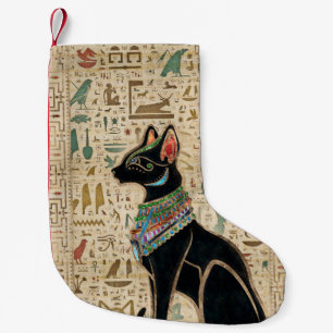 Petite Chaussette De Noël Cat égyptien - Bastet sur le papyrus