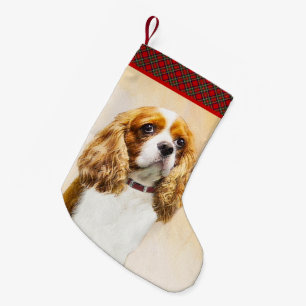 Petite Chaussette De Noël Cavalier Le Roi Charles Spaniel Peinture originale