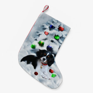 Petite Chaussette De Noël Cavalier Roi Charles Spaniel Chiot Noël