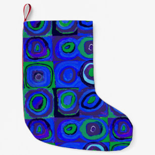 Petite Chaussette De Noël Cercle Carré Kandinsky Farbstudie Blue Quadrate