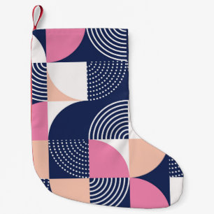 Petite Chaussette De Noël Cercles graphiques Vintage Motif sans couture