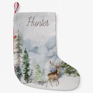 Petite Chaussette De Noël Cerf de forêt de Woodland