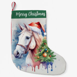 Petite Chaussette De Noël Chapeau de Noël Festif Cheval -