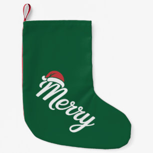 Petite Chaussette De Noël Chapeau de Noël gras en noir et Joyeux Noël