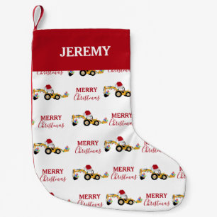 Petite Chaussette De Noël Chariot de Noël Construction Camion sur mesure