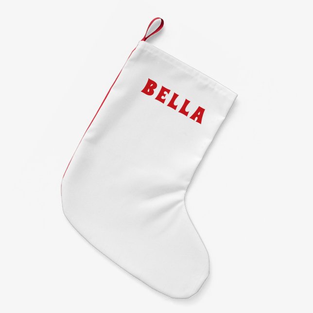 Petite Chaussette De Noël Charme de vacances Stocker blanc (Devant (Accrochage))