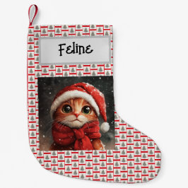 Petite Chaussette De Noël Chat Au Gingembre, Noël, Customisé De Nom,