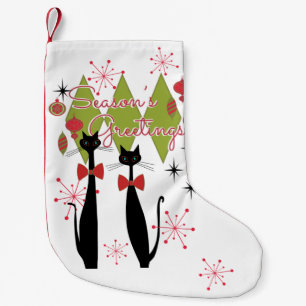 Petite Chaussette De Noël Chat Cool moderne de l'ère atomique du milieu du 