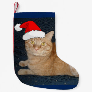 Petite Chaussette De Noël Chat Tabby Orange de Noël