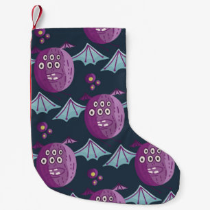 Petite Chaussette De Noël Chauves-souris Monster : Cartoon Vintage