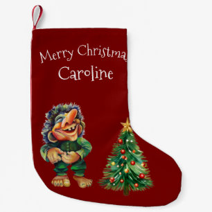 Petite Chaussette De Noël Cheeky Christmas Troll et Tree Delight